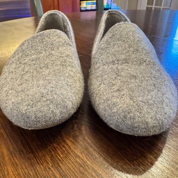 Birdies The Starling Gray Wool Faux Fur Loafers Size 6 - Picture 3 of 9
